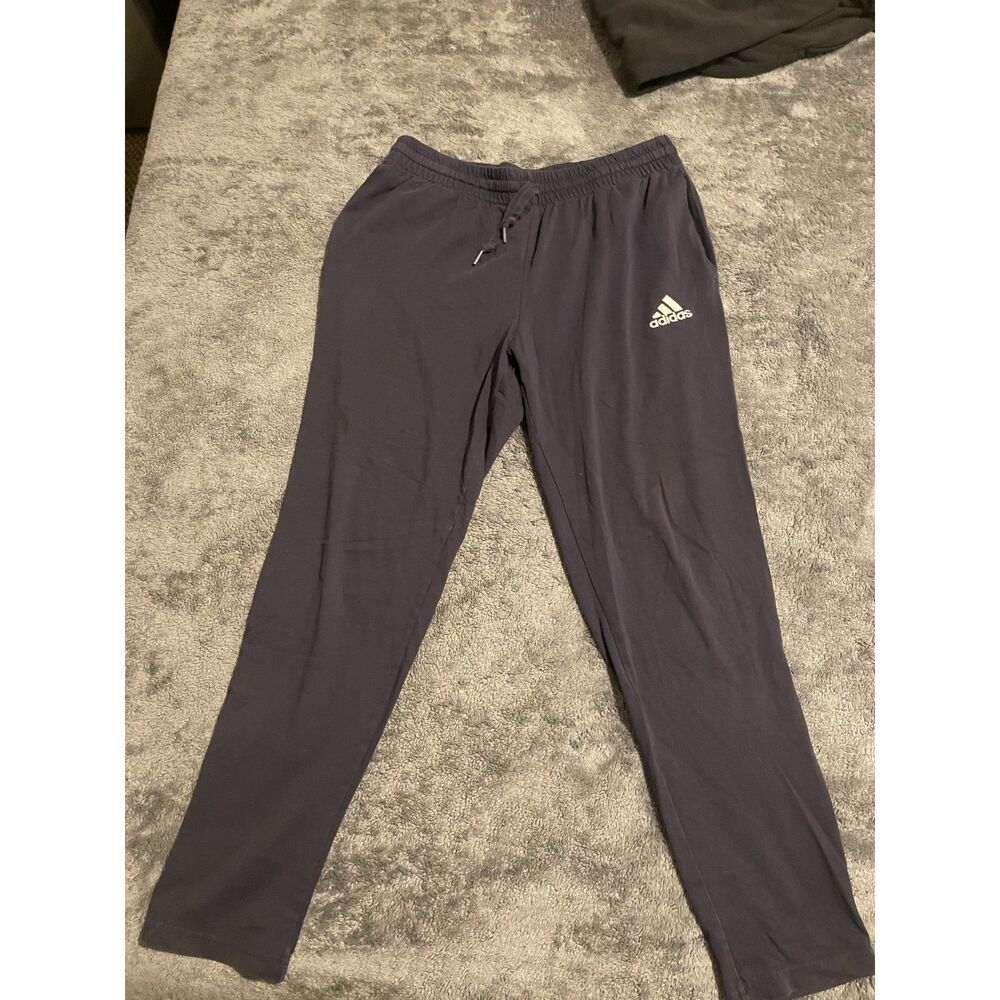 💙 Adidas Navy Blue Baggy Sweatpants – Size L